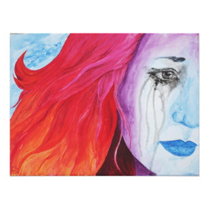Verblassende Surrealer Regenbogen Frau Original Ku Fotodruck