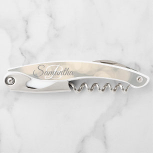 Verblassender stilvoller Monogramm-Glitter-Kellner Kellnermesser