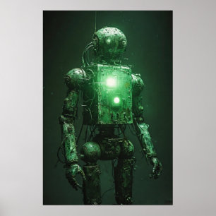Verblassender Wächter: Ein kaputter Roboter Poster