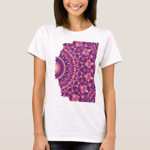 Verblassendes Kachel Muster T-Shirt
