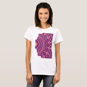 Verblassendes Kachel Muster T-Shirt (Vorne ganz)