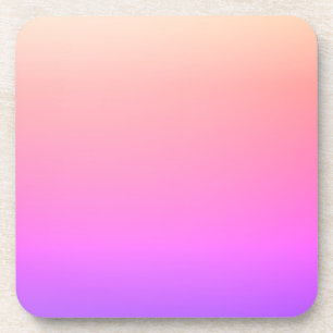 Verblassendes Pfirsich-Rosa und Lila Farbverlauf Getränkeuntersetzer