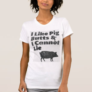 Verblaßt mag ich Schwein-Hintern und ich kann T-Shirt