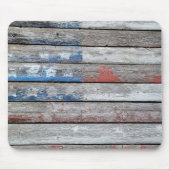 Verblasste amerikanische Flagge auf Holz Mousepad (Vorne)