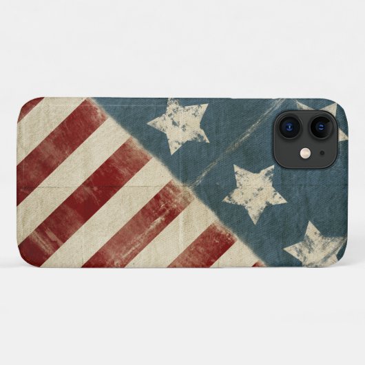 verblasste amerikanische Flagge Case-Mate iPhone Hülle (Rückseite (Horizontal))