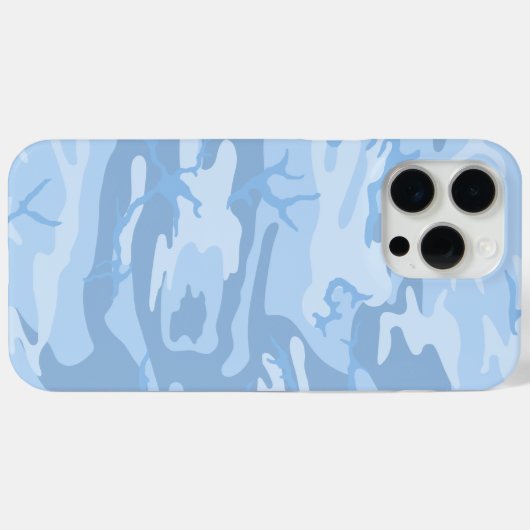 Verblasste blaue Camouflage Case-Mate iPhone Hülle (Rückseite (Horizontal))