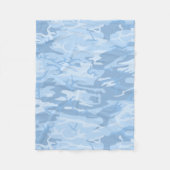 Verblasste blaue Camouflage Fleecedecke (Vorderseite)