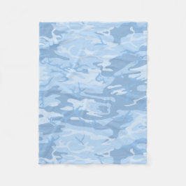 Verblasste blaue Camouflage Fleecedecke