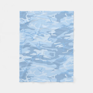 Verblasste blaue Camouflage Fleecedecke