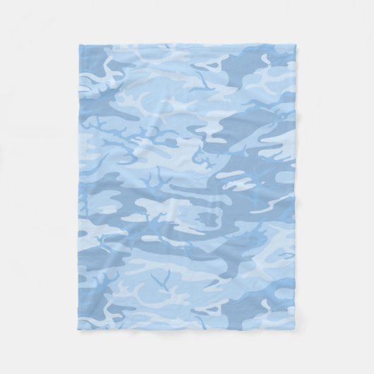 Verblasste blaue Camouflage Fleecedecke (Vorderseite)