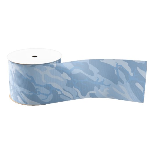 Verblasste blaue Camouflage Ripsband (Spule)