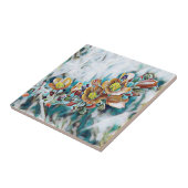 Verblaßte Blumen - Fliese (Seite)