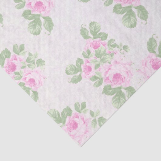 Verblaßte BlumenShabby Chicrosa-Rosen Seidenpapier (Ausschnitt)