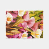 Verblasste Calla-Lilie Fleecedecke (Vorderseite (Horizontal))