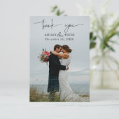 Verblasste Denim & Blush Stilvoll Dankeschön Karte (Stehend Vorderseite)