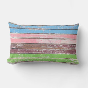 verblasste Farbe auf Holz Lendenkissen