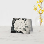 Verblasste graue Rose Karte (Gelbe Blume)