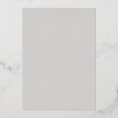 Verblasste graue Rose Personalisierte HochzeitGold Folieneinladung (Rückseite)