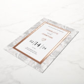 Verblasste graue Rose Personalisierte HochzeitGold Folieneinladung (Gedreht)