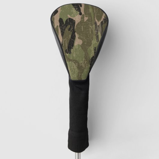 Verblasste grüne Tarnung Golf Headcover (Vorderseite)