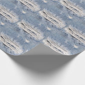 Verblasste Jeans Textur Geschenkpapier (Ecke)