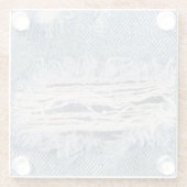 Verblasste Jeans Textur Glasuntersetzer (Rückseite)