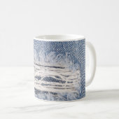 Verblasste Jeans Textur Kaffeetasse (VorderseiteRechts)