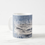 Verblasste Jeans Textur Kaffeetasse (Vorderseite Links)
