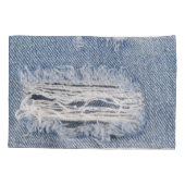 Verblasste Jeans Textur Kissenbezug (Rückseite)