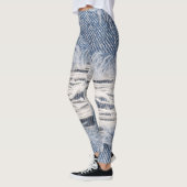 Verblasste Jeans Textur Leggings (Links)