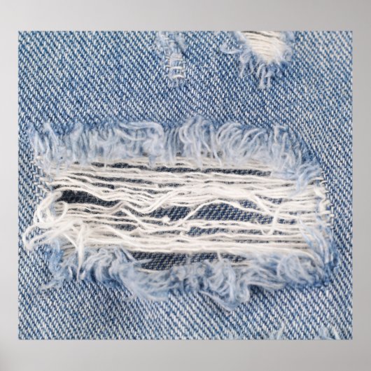 Verblasste Jeans Textur Poster (Vorne)