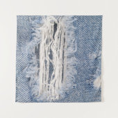 Verblasste Jeans Textur Wandteppich (Vorderseite (Horizontal))