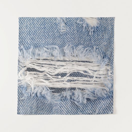 Verblasste Jeans Textur Wandteppich (Vorderseite)