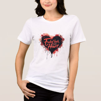 Verblasste Liebe Leeres Herz – Emotionaler Grunge Tri-Blend Shirt