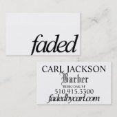 Verblaßte minimale Logo-Visitenkarte Visitenkarte (Vorne/Hinten)