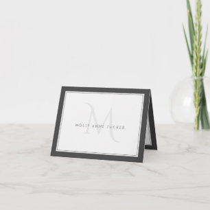 Verblasste Monogram Chic Gray Persönliche Beruflic
