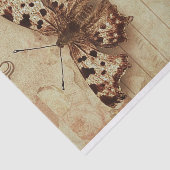 Verblasste Notizblöcke aus Sepia-Schmetterling Seidenpapier (Ausschnitt)