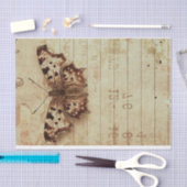 Verblasste Notizblöcke aus Sepia-Schmetterling Seidenpapier (Handwerk)