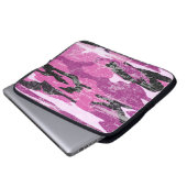 Verblaßte rosa Camouflage Laptopschutzhülle (Vorne Knopf)