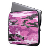 Verblaßte rosa Camouflage Laptopschutzhülle (Vorderseite Links)
