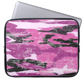 Verblaßte rosa Camouflage Laptopschutzhülle (Vorderseite)