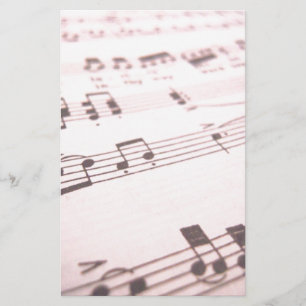 Verblaßte rosa Noten Briefpapier