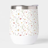 Verblasste rosa Wasserfarben-Wildblume (Links)