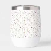 Verblasste rosa Wasserfarben-Wildblume (Rückseite)