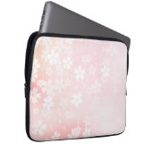 Verblaßte rosa/weiße Kirschblüten-Computer-Hülse Laptopschutzhülle (Vorne Rechts)