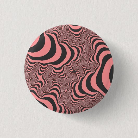 Verblasste rosa Zebrastreifen Button (Vorderseite)