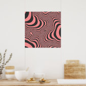 Verblasste rosa Zebrastreifen Poster (Küche)