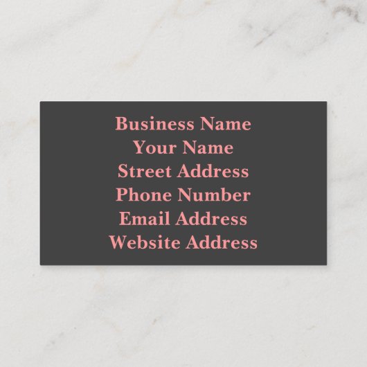 Verblasste rosa Zebrastreifen Visitenkarte (Rückseite)