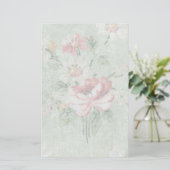Verblasste Rosen im Vintage-Design Briefpapier (Stehend Vorderseite)