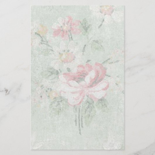 Verblasste Rosen im Vintage-Design Briefpapier (Vorderseite)